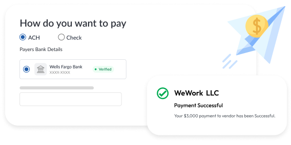 ACH and check payments illustration