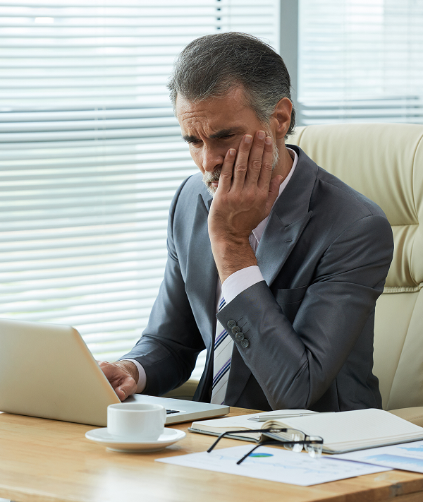 Business professional thinking